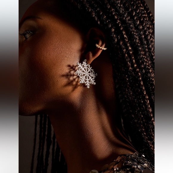 BaubleBar Jewelry - BaubleBar Snow What You Got Silver Snowflake Earrings